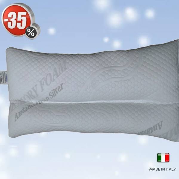 Cuscino Memory Foam Cervicale Antibatterico Silver